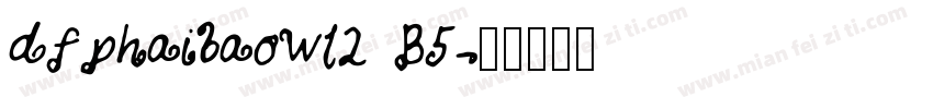 dfphaibaow12 B5字体转换